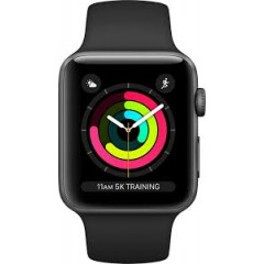 APPLEWatch Series3 GPS 38mm Space Grey Aluminium Case with Black Sport Band